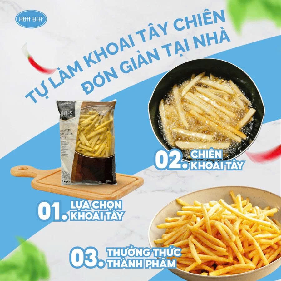 Khoai tây Bỉ Marquise cọng 7*7 - 1kg/ gói