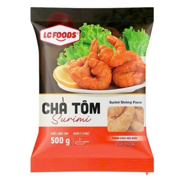 TÔM SURIMI LC FOODS - Tôm phiên bản chả cá định hình gói 500g