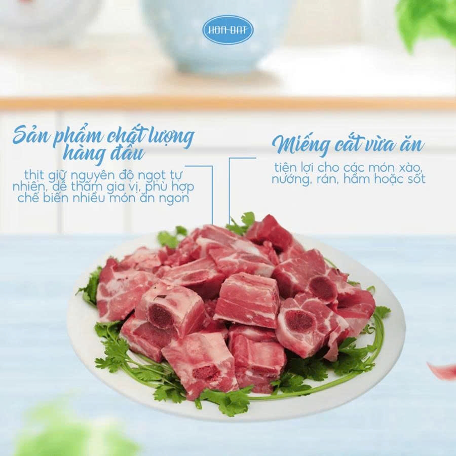 Sườn heo cắt miếng 5cm khay 1kg