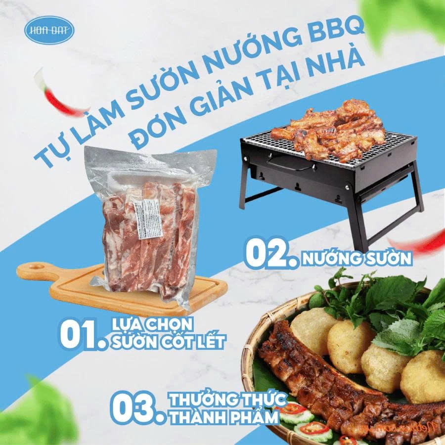 Sườn Non (Sườn Bẹ) Heo – Cắt Thanh – Hút Chân Không – Túi 1kg