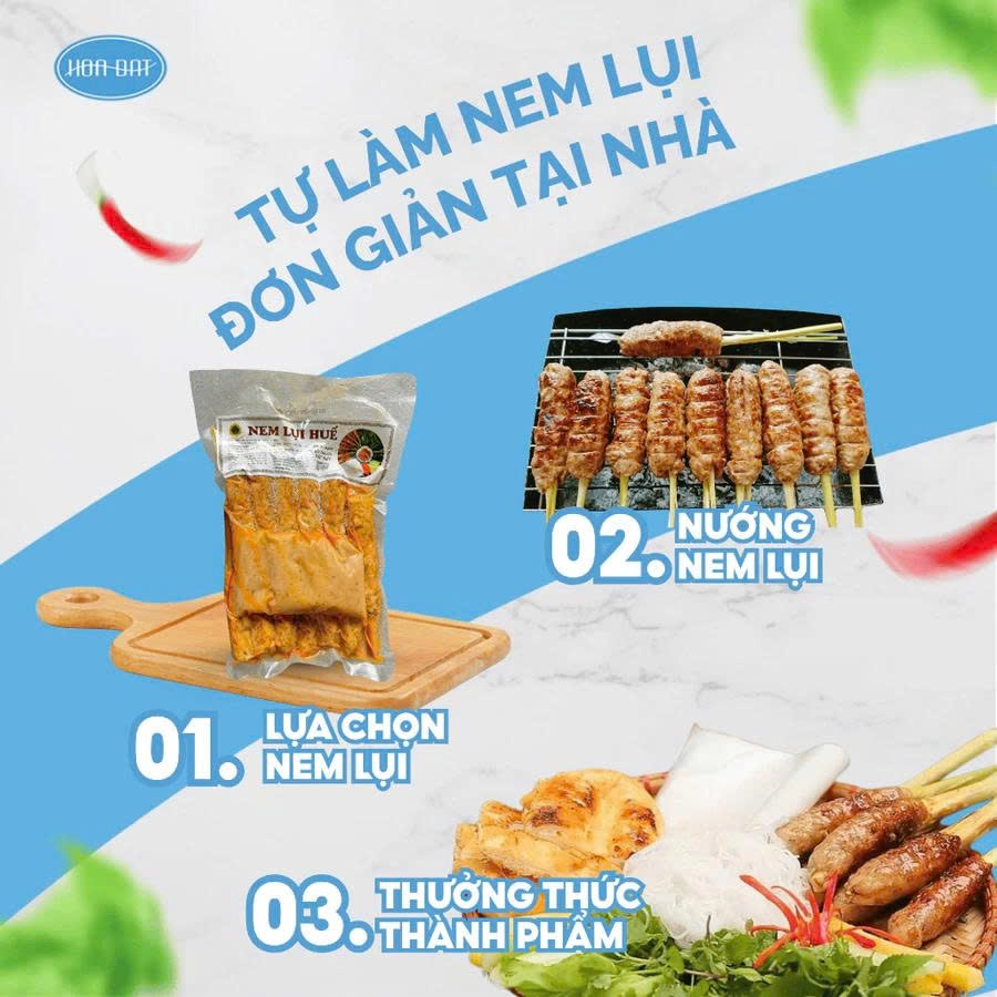 Nem lụi Huế gói 500g (12 que)