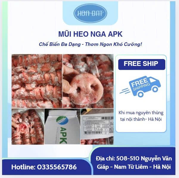 Mũi heo Nga Apk thùng 10kg