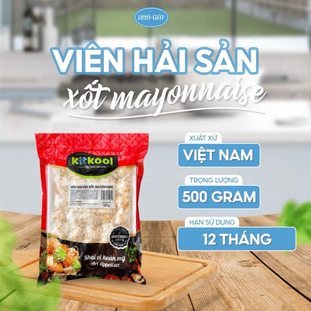 Viên hải sản xốt Mayonnaise Kitkool 500gr