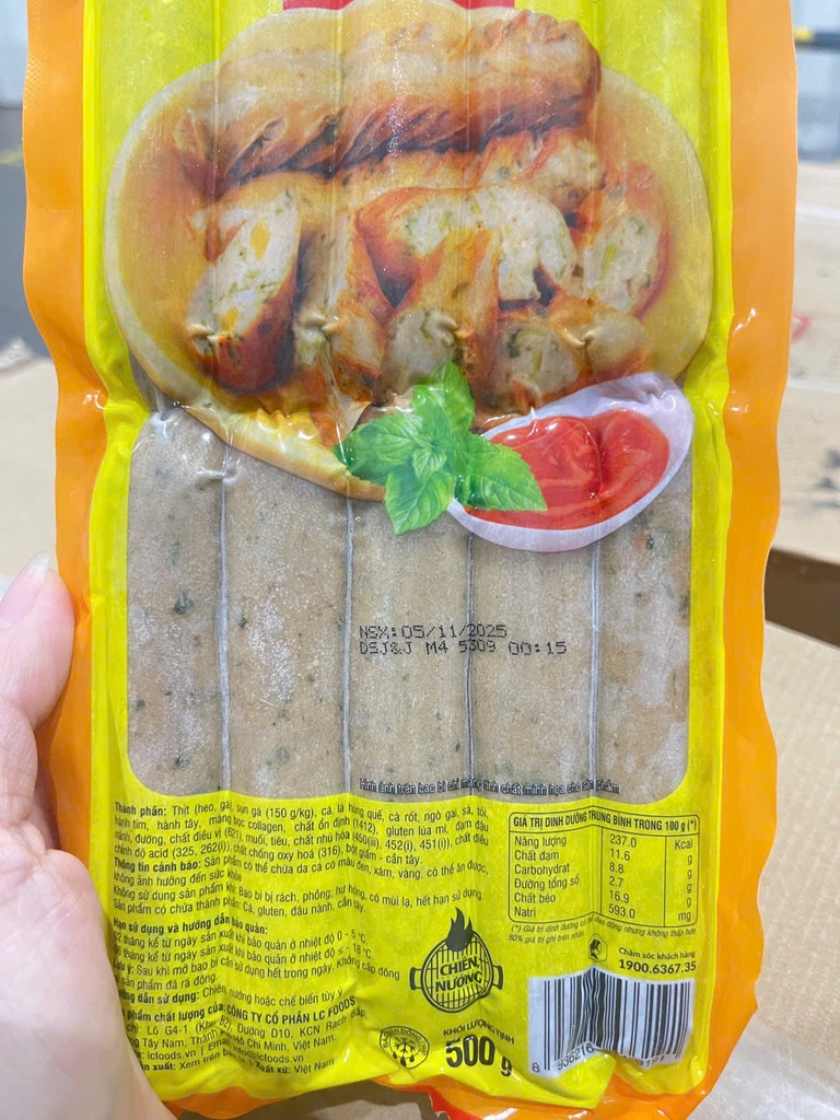 DỒI SỤN HÀ THÀNH LC FOODS – GÓI 500G (10 CÁI/GÓI)