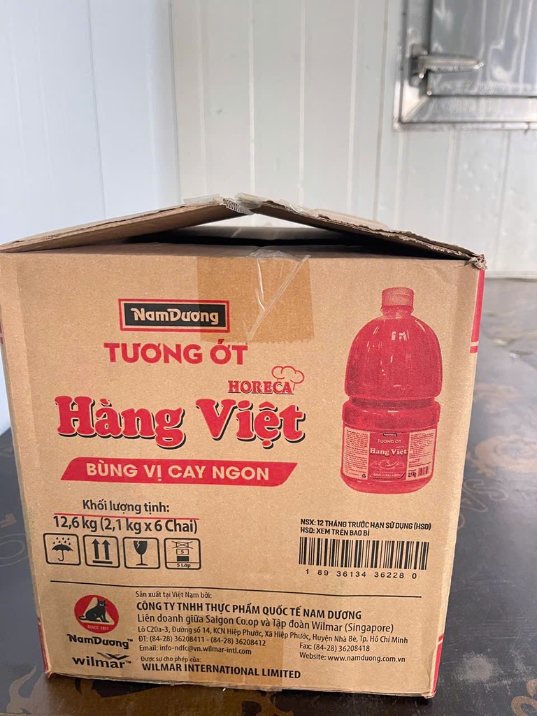TƯƠNG ỚT HÀNG VIỆT NAM DƯƠNG HORECA – CAN 2,1KG
