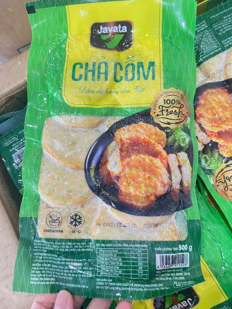 CHẢ CỐM JAVATA GÓI 500G - THÙNG 20KG