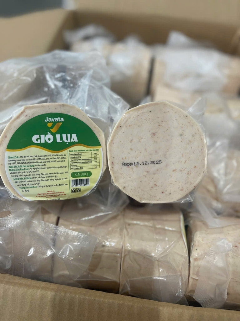 CHẢ LỤA (GIÒ lỤA) JAVATA GÓI 500GR - THÙNG 20KG