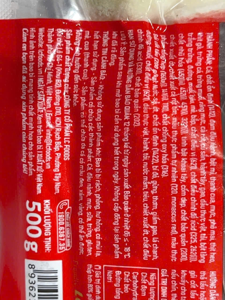 VIÊN THẢ LẨU LC FOODS – HOTPOT TOPPING | GÓI 500G