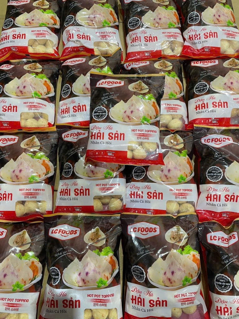 Đậu Hũ Hải Sản Nhân Cá Hồi LC FOODS 500g