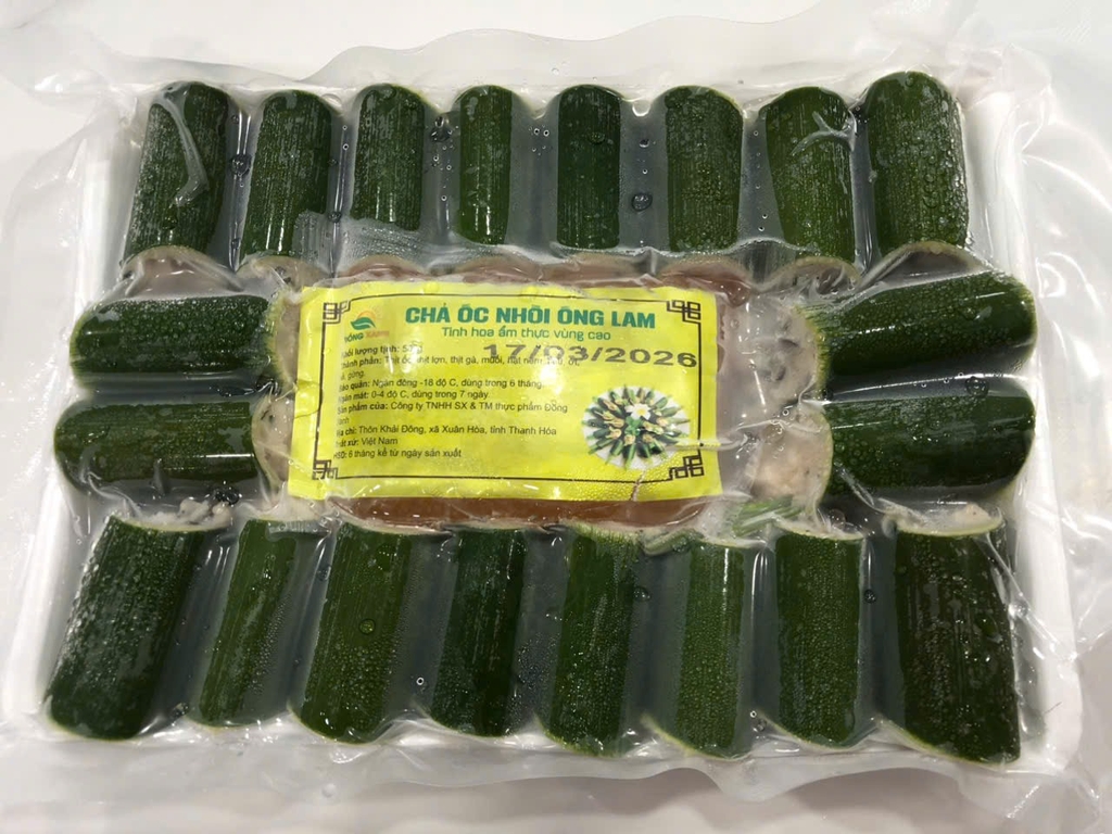 CHẢ ỐC NHỒI ỐNG LAM - KHAY 500GR
