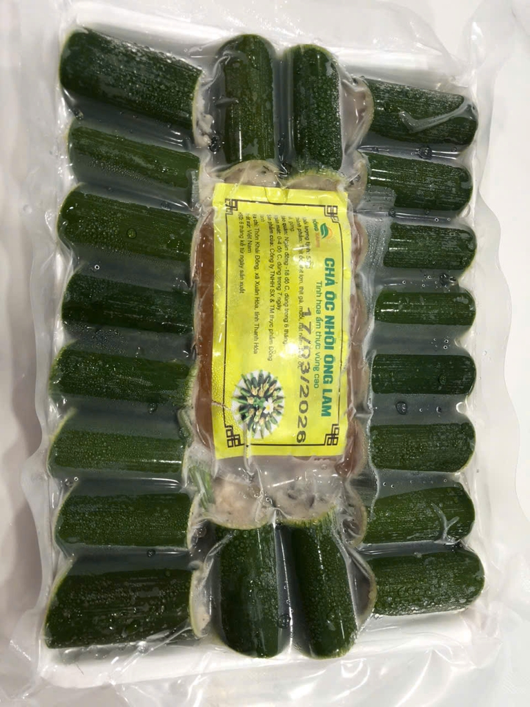 CHẢ ỐC NHỒI ỐNG LAM - KHAY 500GR