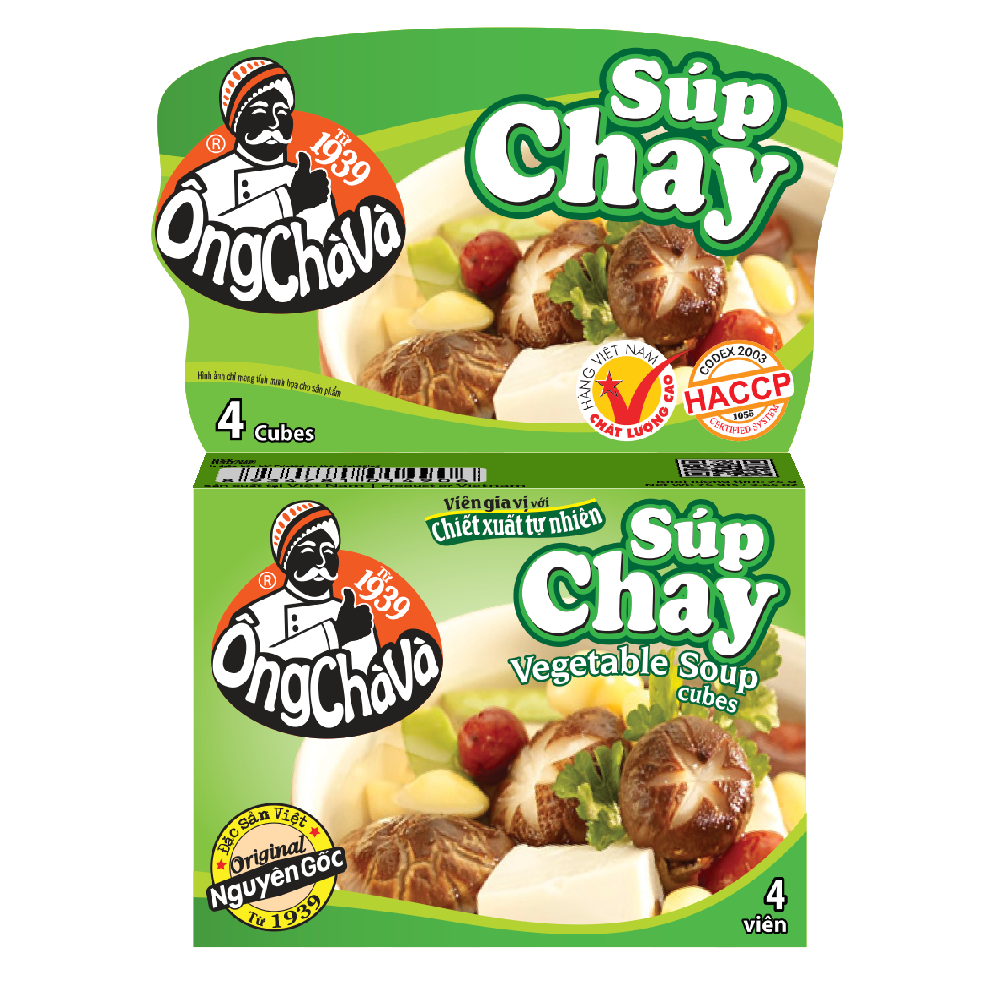 (Thùng 144) Viên gia vị súp chay 75gr-Ông Chà Và