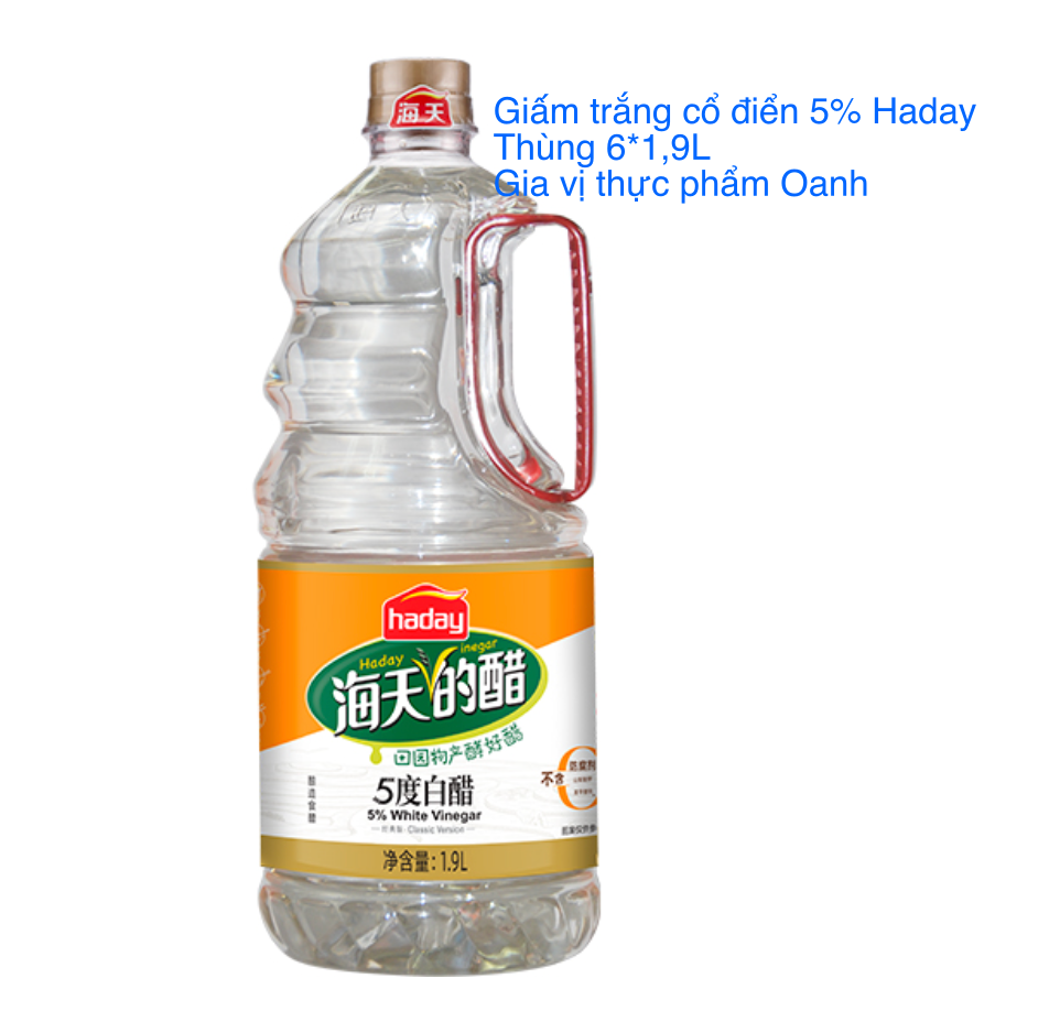 Giấm Trắng Haday 5 Độ 450ml/ 1,9L