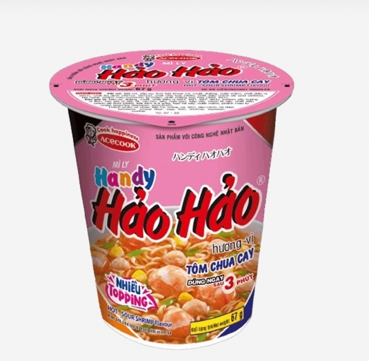 (Thùng 24 ly) Mì Ly Handy Hảo Hảo tôm chua cay 67gr