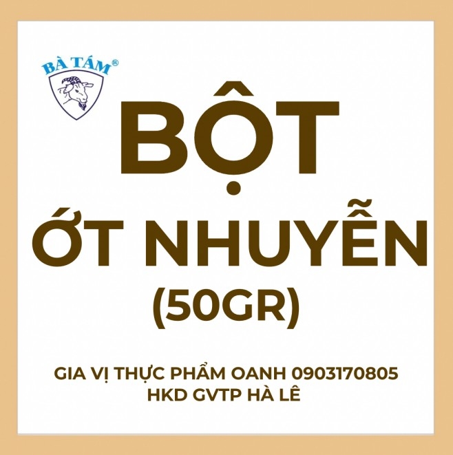 Bột ớt vảy/ bột ớt nhuyễn Bà Tám (50gr)