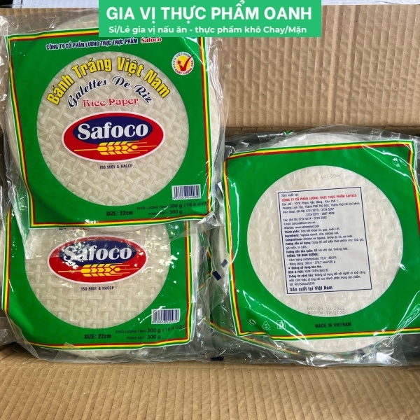 (Thùng 20) Bánh tráng size 22cm, 300gr Safoco