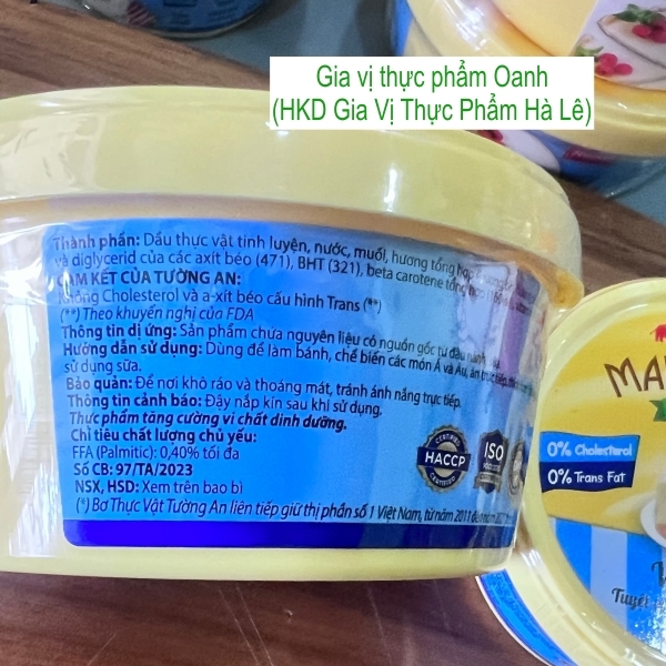 (Thùng 100) Bơ Magarine vị bơ sữa (80gr)