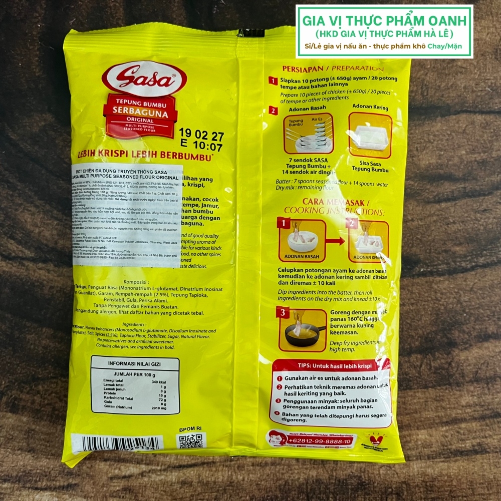 Bột chiên đa dụng truyền thống Sasa (210gr)