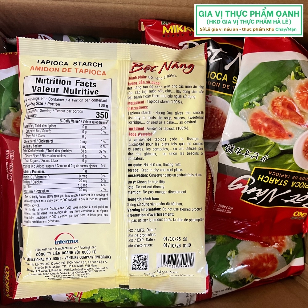 (Thùng 25) Bột năng Hương Xưa (400gr)