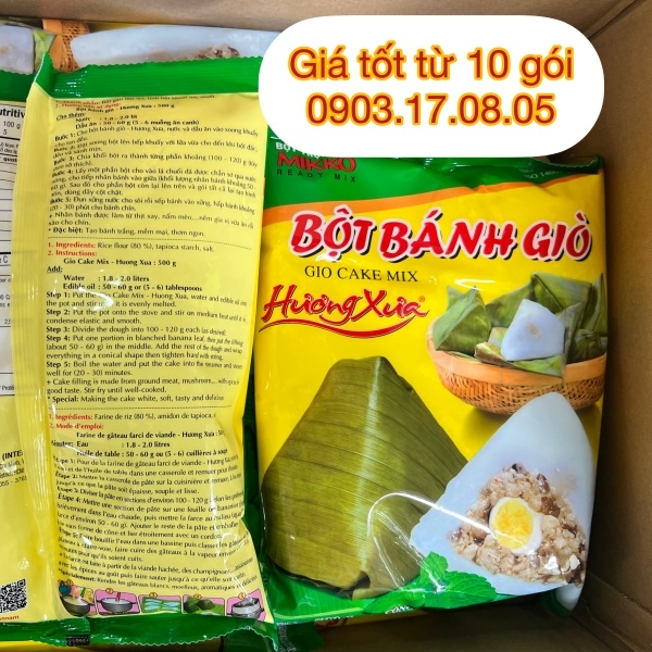 (Thùng 20) Bột bánh giò Hương Xưa (500gr)