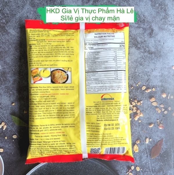 (Thùng 40) Bột bánh xèo bánh khọt Hương Xưa (500gr)