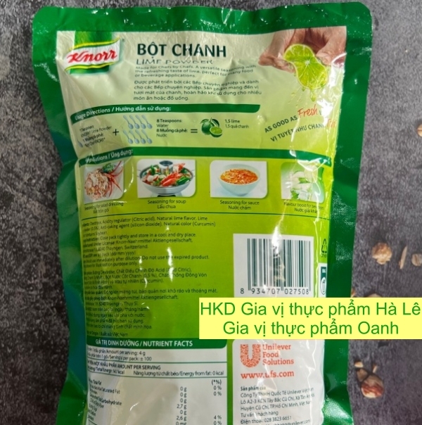 (Thùng 12) Bột chanh Knorr (400gr)