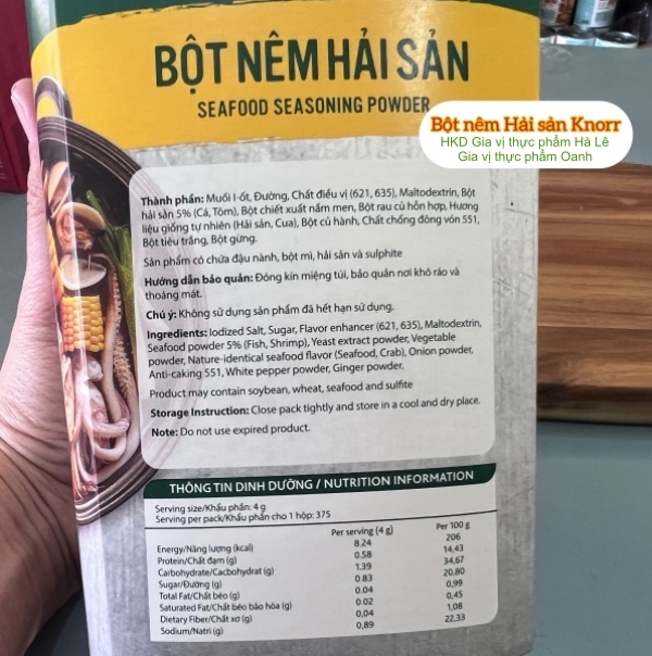 (Thùng 6) Bột hải sản Knorr (1.5kg)