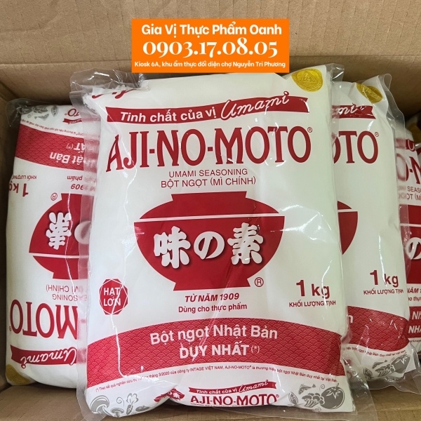 (Thùng 15) Bột ngọt Ajinomoto 1kg hạt to