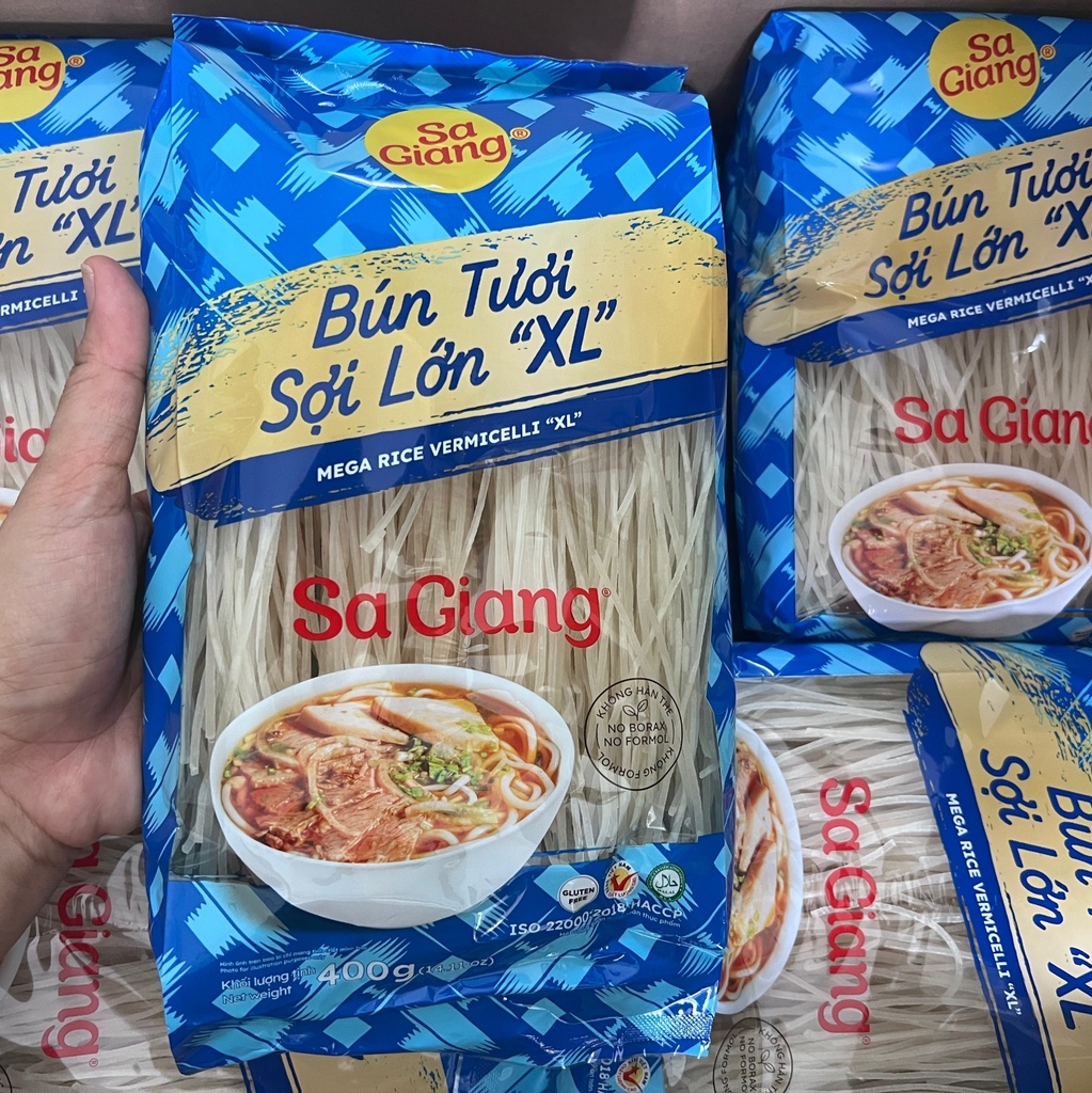 BÚN TƯƠI SỢI “XL” Sa Giang (400g)/ Thùng 20
