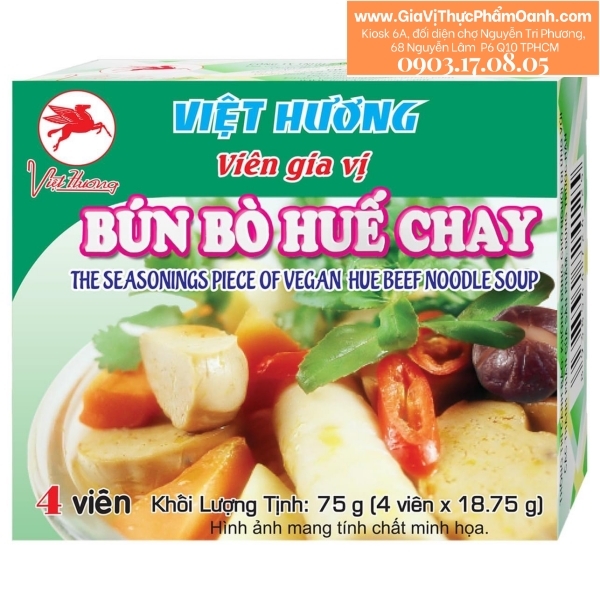 (Lốc 6) Viên gia vị BÚN BÒ HUẾ CHAY Việt Hương