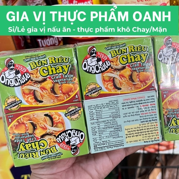 (Thùng 144) Viên gia vị bún riêu chay 75gr-Ông Chà Và