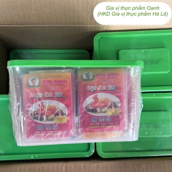Bột cà ri bơ Kim Hưng (1 gói 5gr/ Lốc 10 gói/ Hộp 10 lốc)