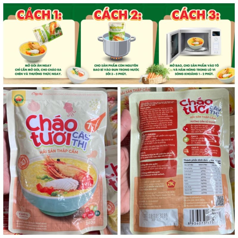 Cháo tươi Cây Thị Các loại