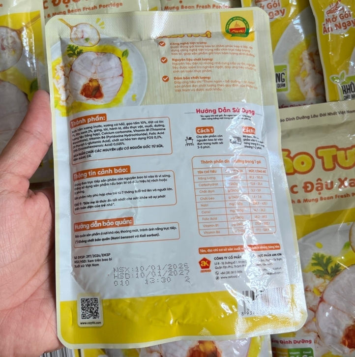 Cháo tươi Cây Thị cá lóc đậu xanh (240gr)