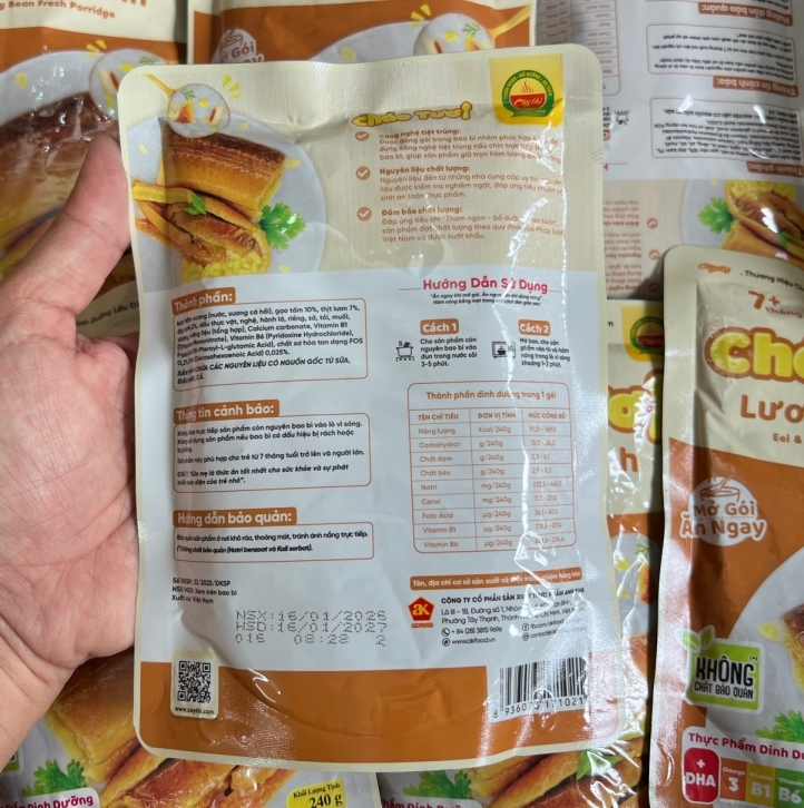 Cháo tươi Cây Thị lươn đậu xanh (240gr)