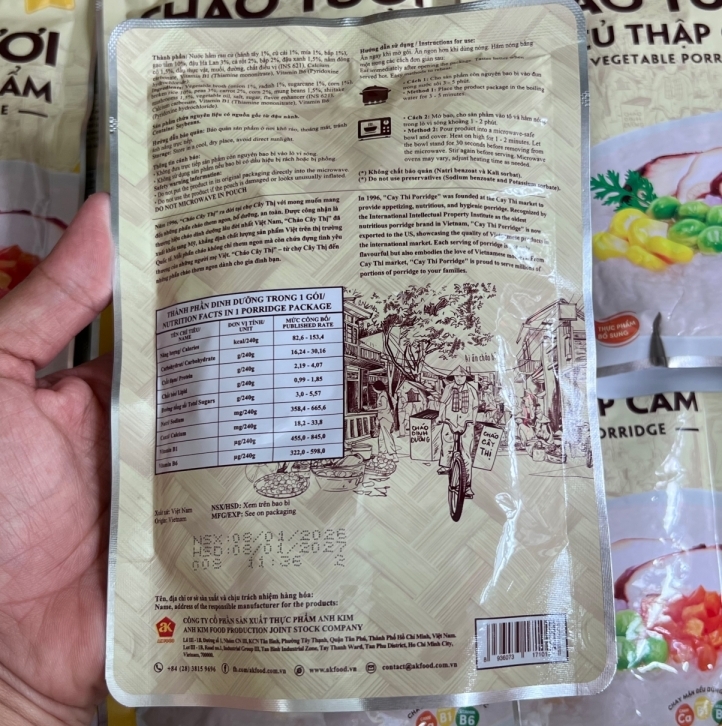 Cháo tươi rau củ thập cẩm Cây Thị 240gr
