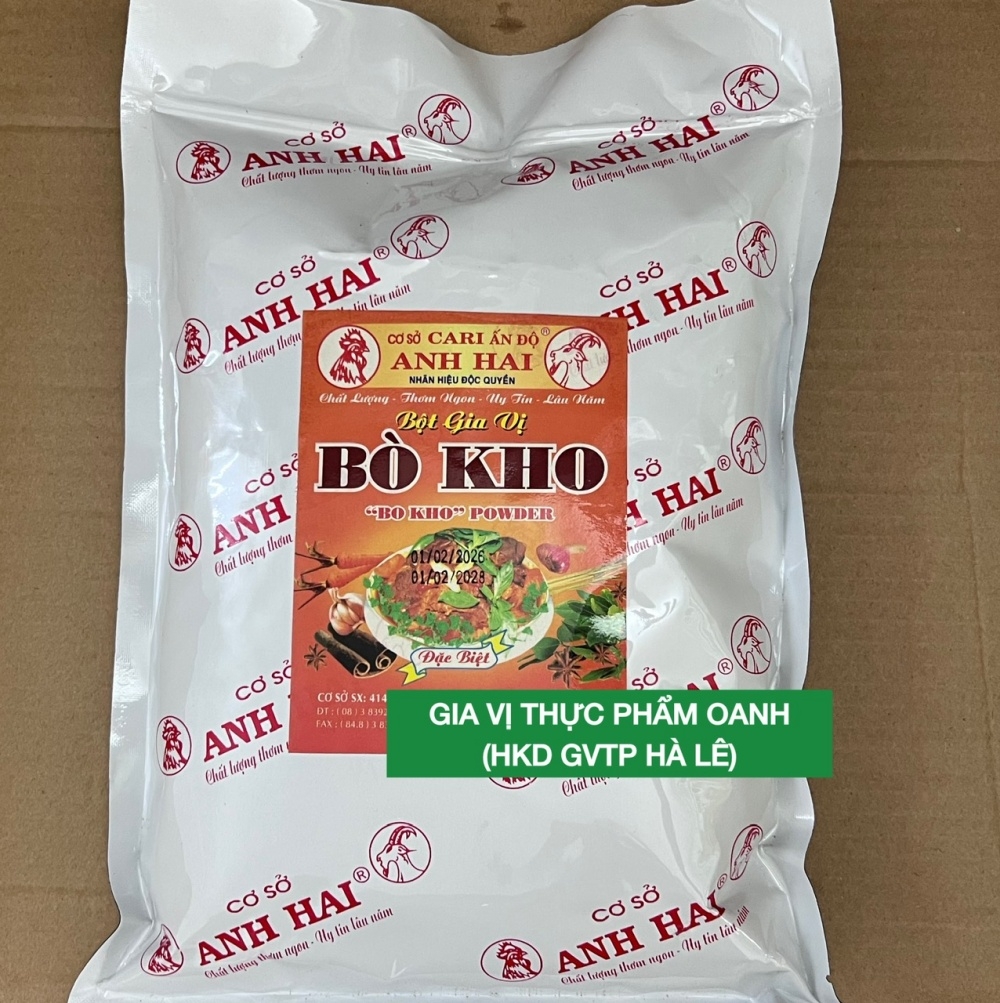 Bột gia vị Anh Hai xuất khẩu (500gr) BÚN BÒ/ PHỞ/ BÒ KHO/ CÀ RI/ NGŨ VỊ HƯƠNG