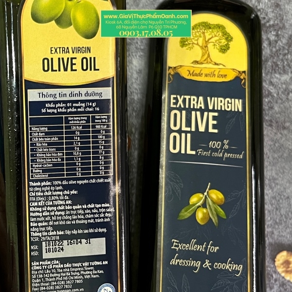 (Thùng 12) Dầu Olive Tường An (250ml)