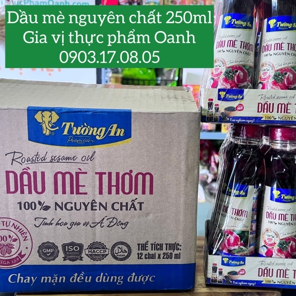 (Thùng 12) Dầu mè thơm nguyên chất (250ml)