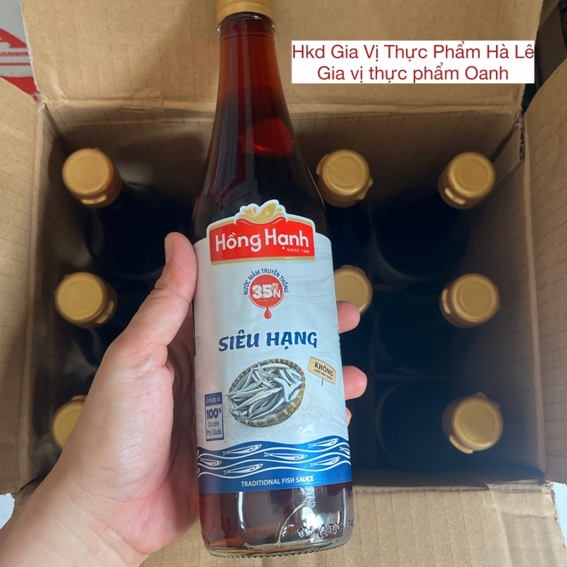 Nước mắm Hồng Hạnh 35 độ đạm 500ml (Thùng 12 chai)