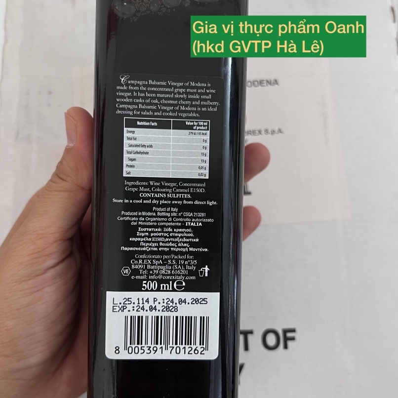 Dấm Balsamic 500ml - Campagna