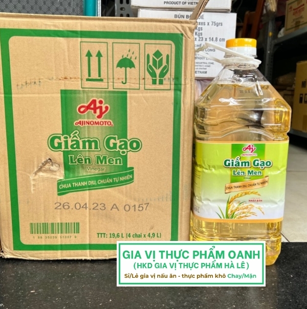 (Thùng 4) Giấm / Dấm gạo Lisa Ajinomoto (4.9l)