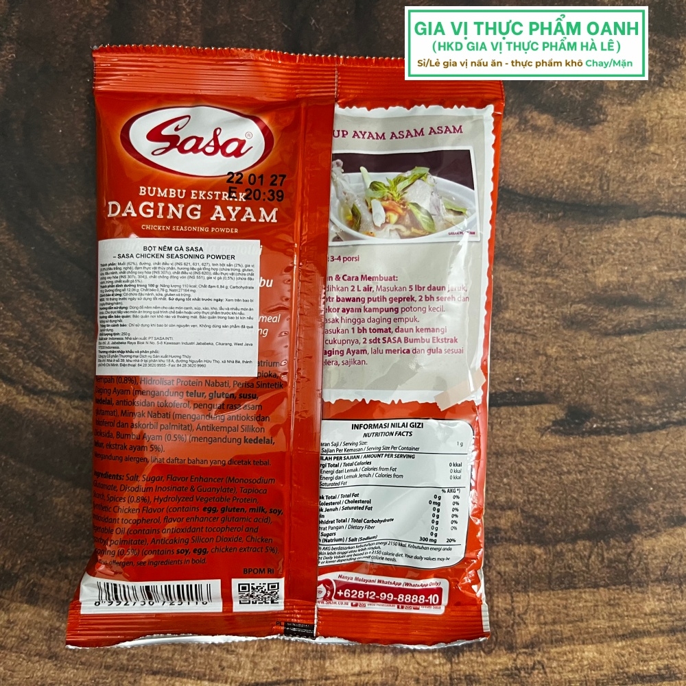 Bột nêm gà Sasa (250gr)