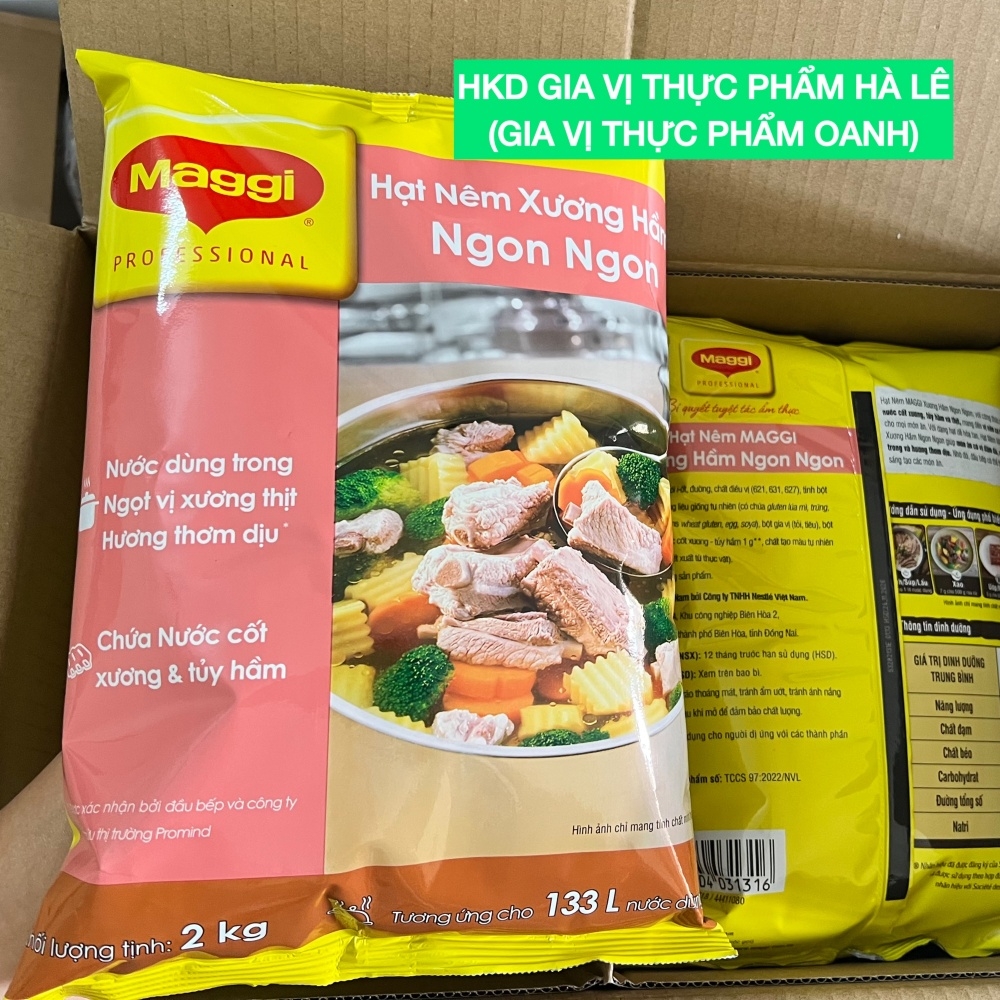 (Thùng 6) Hạt nêm xương hầm Ngon Ngon Maggi (2kg)