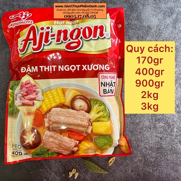 (Thùng 24) Hạt nêm heo Aji Ngon 400gr