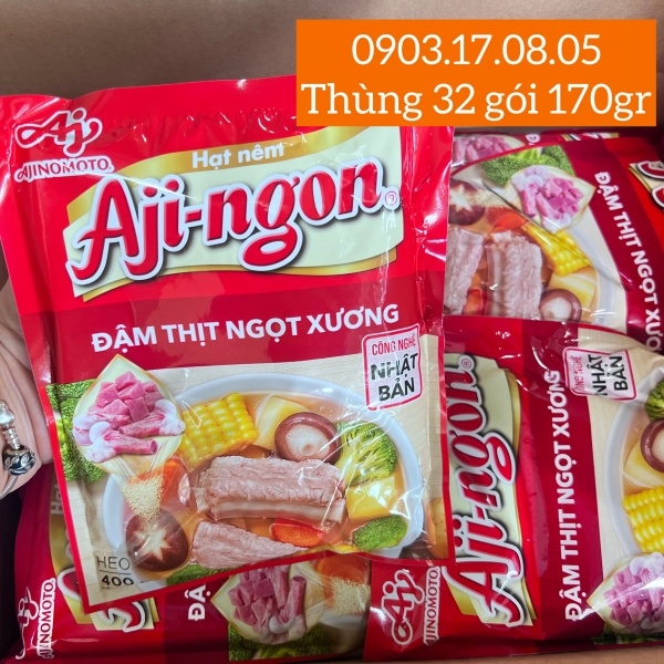 (Thùng 32) Hạt nêm heo Aji Ngon 170gr