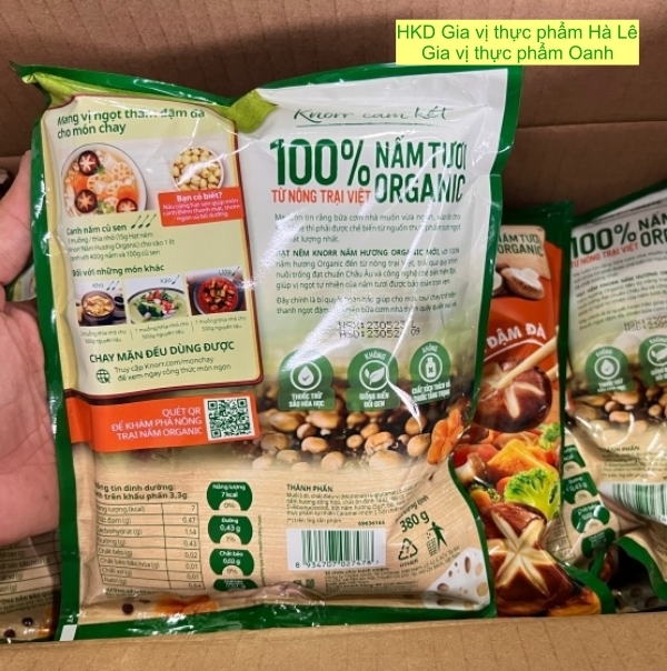 Hạt nêm nấm hương Organic Knorr 380gr