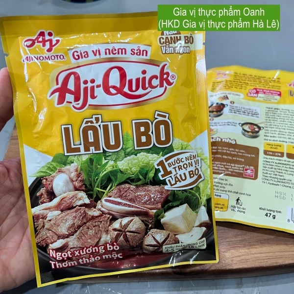 (Thùng 120) Gia vị lẩu bò Aji Quick 47gr