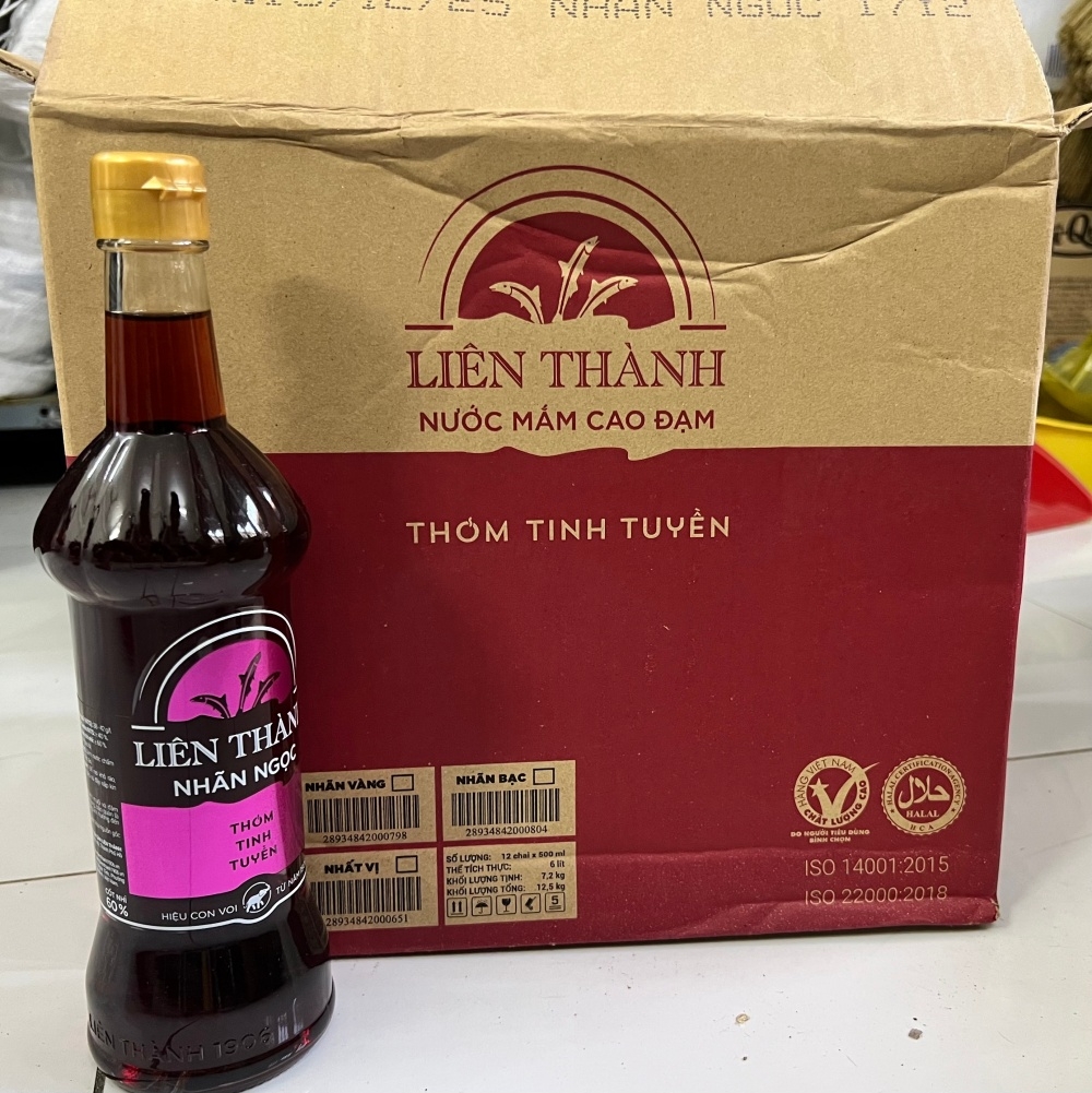 Nước mắm Liên Thành nhãn ngọc 60 ĐỘ ĐẠM(chai 500ml)