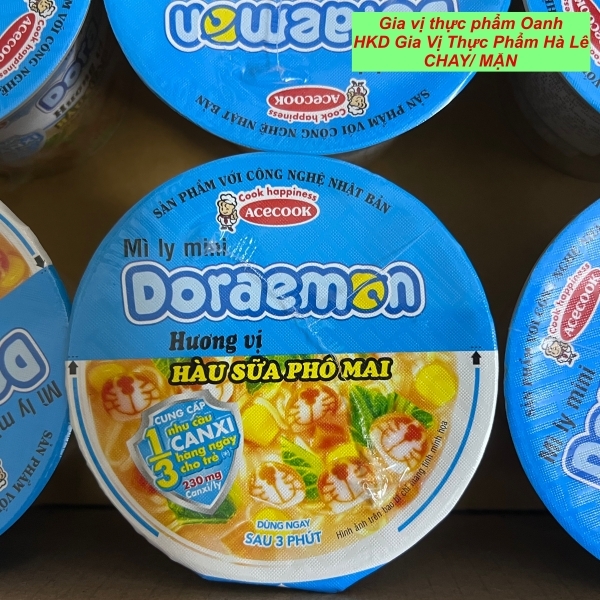 (Thùng 12) Mì ly mini Doraemon hàu sữa phô mai Hảo Hảo Acecook (48 g)